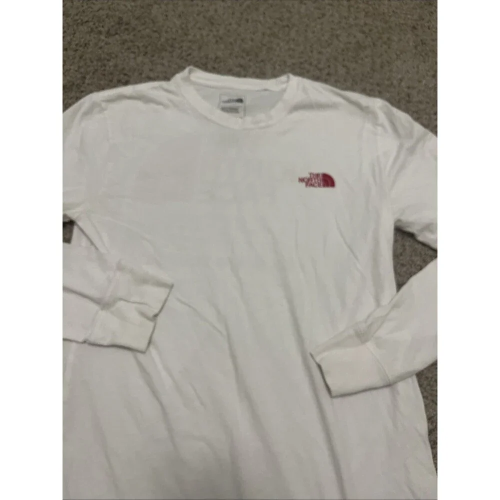 The North Face Fine Alpine Equipment Graphic T-shirt Men Red Long Sleeve Small